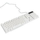 Клавиатура "Гарнизон" GK-200, игровая, проводная, механическая, 104 клавиши, USB, белая - Фото 1