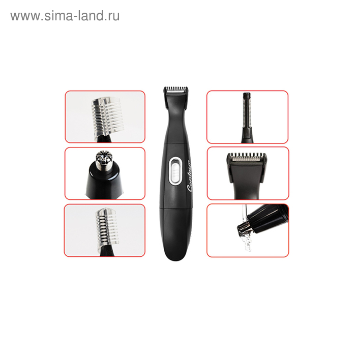 Триммер Hairway 02015 Contour, 2 насадки, ухо/нос, от батареек АА, щёточка - Фото 1