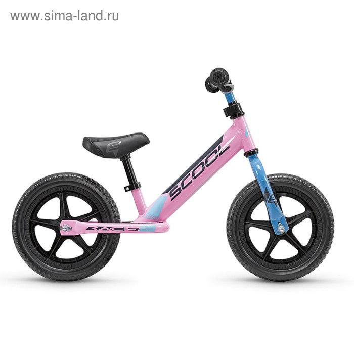 Беговел 12" SCOOL pedeX race, цвет розовый - Фото 1