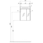 Зеркальный шкаф AQUATON Сильва 60 дуб полярный 1A216202SIW70 - Фото 5