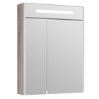 Зеркало - шкаф для ванной комнаты AQUATON «Сильва 60», с LED подсветкой, 600×140×780 мм, цвет дуб фьорд - Фото 1