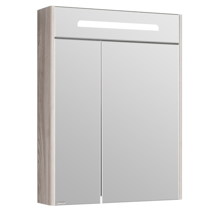 Зеркало - шкаф для ванной комнаты AQUATON «Сильва 60», с LED подсветкой, 600×140×780 мм, цвет дуб фьорд - Фото 1