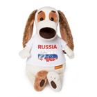 Мягкая игрушка "Бартоломей" в футболке с принтом Россия, 33 см - Фото 1