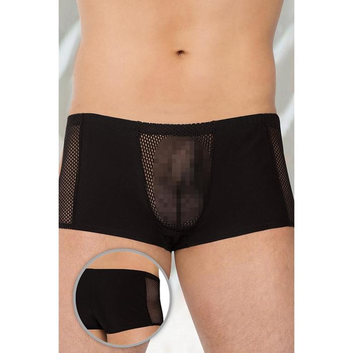 Трусы-шорты мужские с сеткой SoftLine Collection, цвет чёрный, размер M