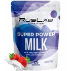 Протеин RusLabNutrition Super Power Milk Клубника со сливками, 800 г - Фото 1