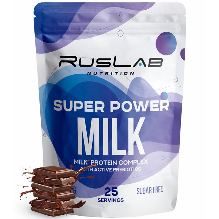 Протеин RusLabNutrition Super Power Milk Шоколад, 800 г - Фото 1