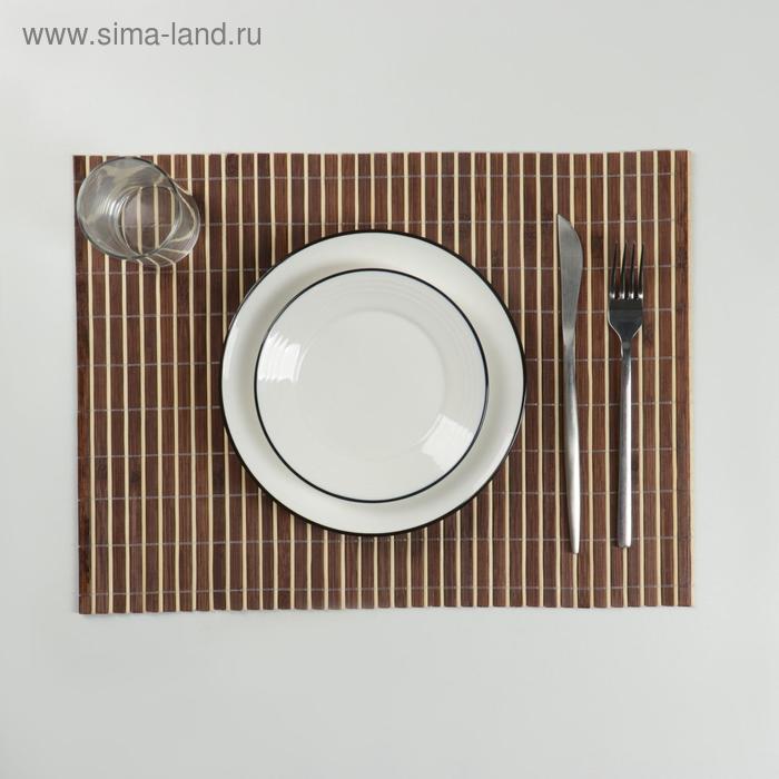 Салфетка сервировочная на стол «Соломка коричневая», 45×30 см, цвет коричневый - Фото 1