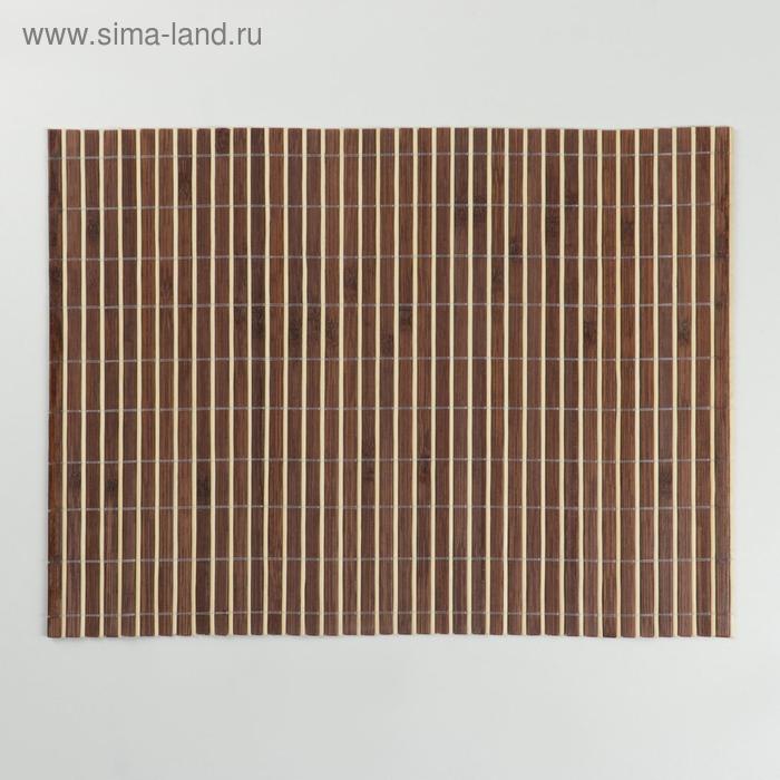 Салфетка сервировочная на стол «Соломка коричневая», 45×30 см, коричневая - Фото 1