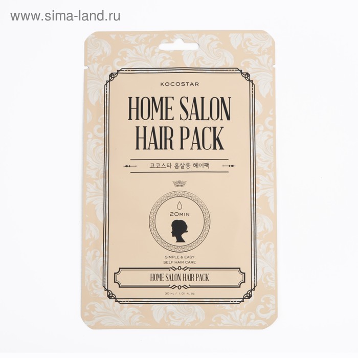 Восстанавливающая маска для волос Kocostar Home Salon Hair Pack, 30 мл - Фото 1