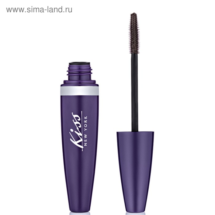 Термотушь Kiss Mascara Clamshell Very «Сумасшедшие ресницы», цвет тёмно-коричневый