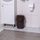 Ведро с плавающей крышкой «Кожа», 8 л, цвет коричневый - Фото 2