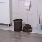 Ведро с плавающей крышкой «Кожа», 8 л, цвет коричневый - Фото 4