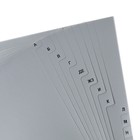 Набор разделителей листов А4 Office-2000, алфавитные А-Я, 20 листов, серые, пластик 120 мкм - Фото 3