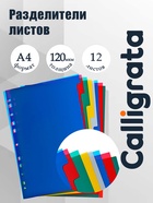 Набор разделителей листов А4 Office-2000, 12 листов без индексации, цветные, пластик 120 мкм - Фото 1