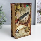 Шкатулка книга-сейф «Тайные сокровища», дерево, 21×14.5×5 - Фото 5