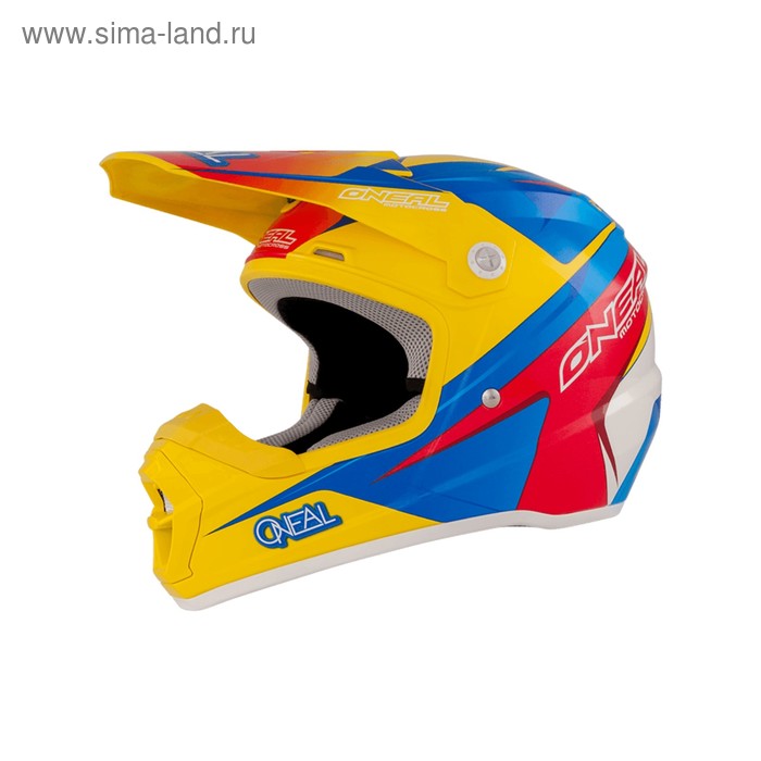 Шлем кросс O'Neal 5 Series RACE, желто/красно/синий, размер S - Фото 1