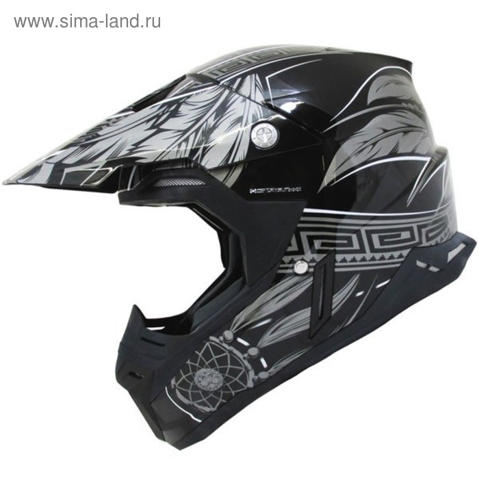 Шлем кросс MT Helmets Synchrony Native, черно/серый, размер L - Фото 1