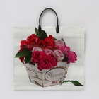 Пакет «Ассорти цветы», полиэтиленовый с пластиковой ручкой, МИКС 100 мкм 38×35 см - Фото 6