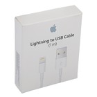 Кабель Apple, Lightning - USB, 2 A, 1 м, оригинал, белый - Фото 3