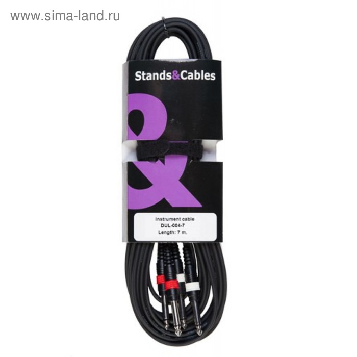 Кабель STANDS & CABLES DUL-004-7 Инструментальный 7 м. Разъемы: 2хJack 6,3мм.моно - Фото 1