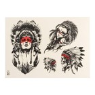 Татуировка переводная "Индейцы" (022) - Фото 1