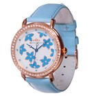 Часы наручные женские "Михаил Москвин", белый циферблат, голубой ремешок, 556-8-5-14 - Фото 2