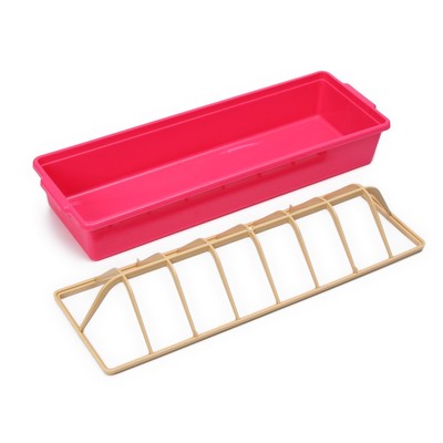 Кормушка - поилка для бройлеров, 12 ячеек, лотковая, пластик, цвет МИКС