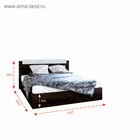Кровать ЭКО двуспальная 1400х2000, Венге/Сосна лоредо - Фото 2