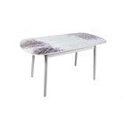 Раздвижной стол «Винтаж», 1150(1450) × 700 мм, фотопечать, цвет лаванда / ножки серые - Фото 1