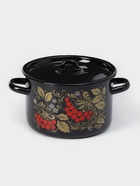 Кастрюля эмалированная «Рябина», 2.9 л, d=20 см, цилиндрическая, и, рисунок, МИКС - Фото 1