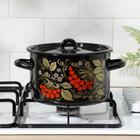 Кастрюля эмалированная «Рябина», 2.9 л, d=20 см, цилиндрическая, и, рисунок, МИКС - Фото 4