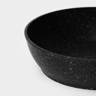 Сковорода «Алёна», d=20 см, пластиковая ручка, антипригарное покрытие, алюминий, чёрная - Фото 3