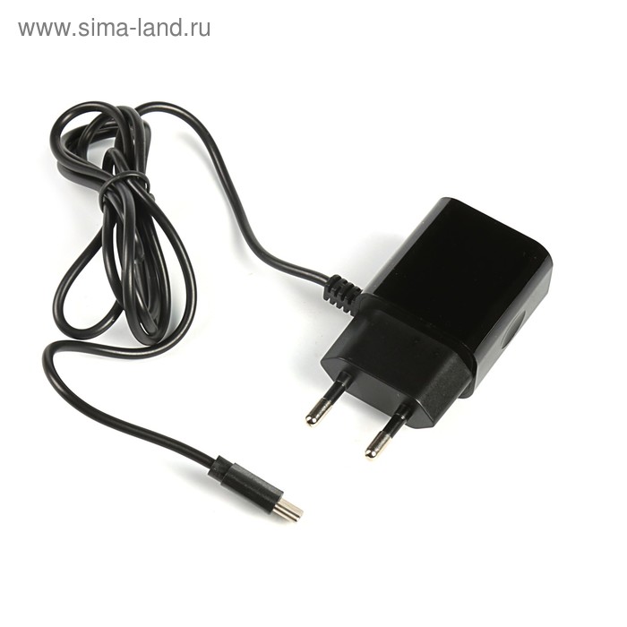 Сетевое зарядное устройство Jet.A, 2 USB, 2.1/1 А, Type-C, 1 м, чёрное - Фото 1
