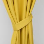 Штора портьерная «Этель» 200х250, цвет жёлтый, блэкаут - Фото 2