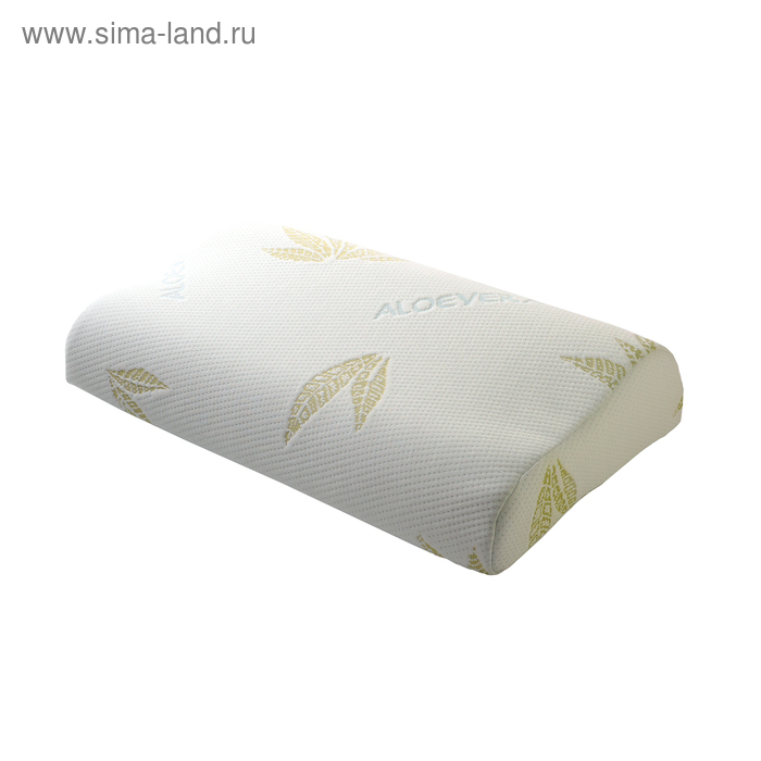 Анатомическая подушка Rosava Comfort L 57х38 см, белый  AloeVera Memory Foam, 75%пэ, 25 виск   36247