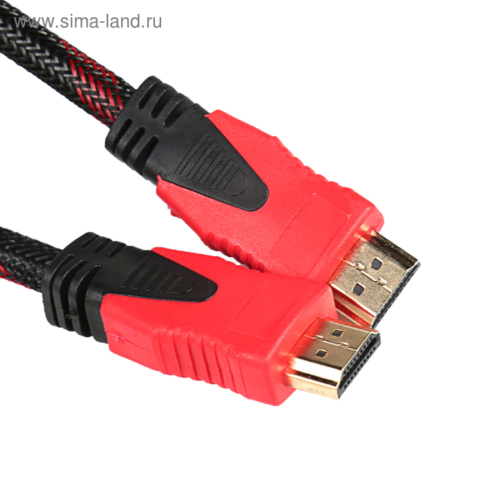 Кабель видео Jet.A JA-HD9, HDMI(m)-HDMI(m), ver 2.0, 4К, 3D, в оплётке, 5 м, черный - Фото 1