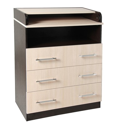 Комод пеленальный «Клик Мебель. Гермес», 3 ящика, 1000×800×440(730) мм, цвет венге/дуб молочный