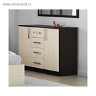 Комод напольный для спальни «Аура», 4 ящика, 2 дверцы, 820×1000×440 мм, цвет венге/дуб молочный - Фото 5