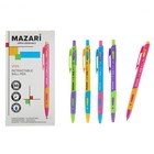 Ручка шариковая автоматическая Mazari Viva, 1.0 мм, резиновый упор, синяя, корпус МИКС - фото 319857030