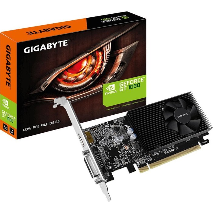Видеокарта Gigabyte GeForce GT 1030 (GV-N1030D4-2GL) 2G,64bit,DDR4,1177/2100 - фото 51295337