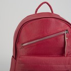 Рюкзак молодёжный, отдел на молнии, 5 наружных карманов, цвет красный - Фото 4
