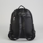 Рюкзак молодёжный, отдел на молнии, 5 наружных карманов, цвет чёрный - Фото 3
