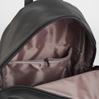 Рюкзак молодёжный, отдел на молнии, наружный карман, цвет чёрный - Фото 5