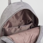 Рюкзак молодёжный, отдел на молнии, наружный карман, цвет серый - Фото 5