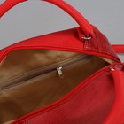 Сумка женская, отдел на молнии, 2 наружных кармана, длинный ремень, цвет красный - Фото 5