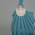 Сумка женская, отдел с перегородкой на молнии, наружный карман, длинный ремень, цвет розовый/голубой - Фото 4