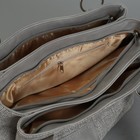 Сумка женская, 3 отдела на молнии, наружный карман, цвет серый - Фото 5
