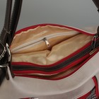 Сумка-рюкзак женская "Клетка", 2 отдела на молнии, 4 наружных кармана, цвет красный - Фото 5