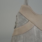 Сумка женская, 2 отдела на молнии, наружный карман, длинный ремень, цвет серый - Фото 4