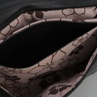 Клатч женский, 3 отдела на молнии, наружный карман, длинный ремень, цвет чёрный - Фото 5